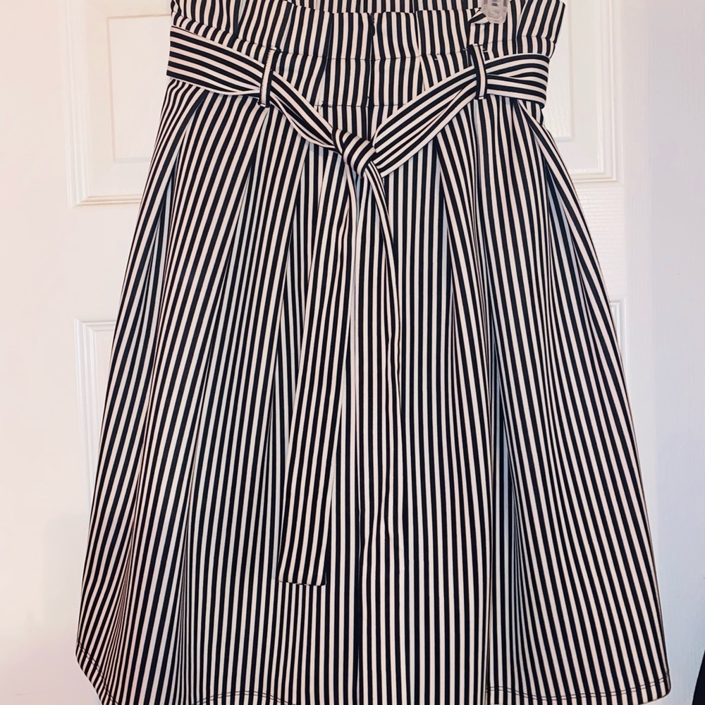 Black and white skater skirt